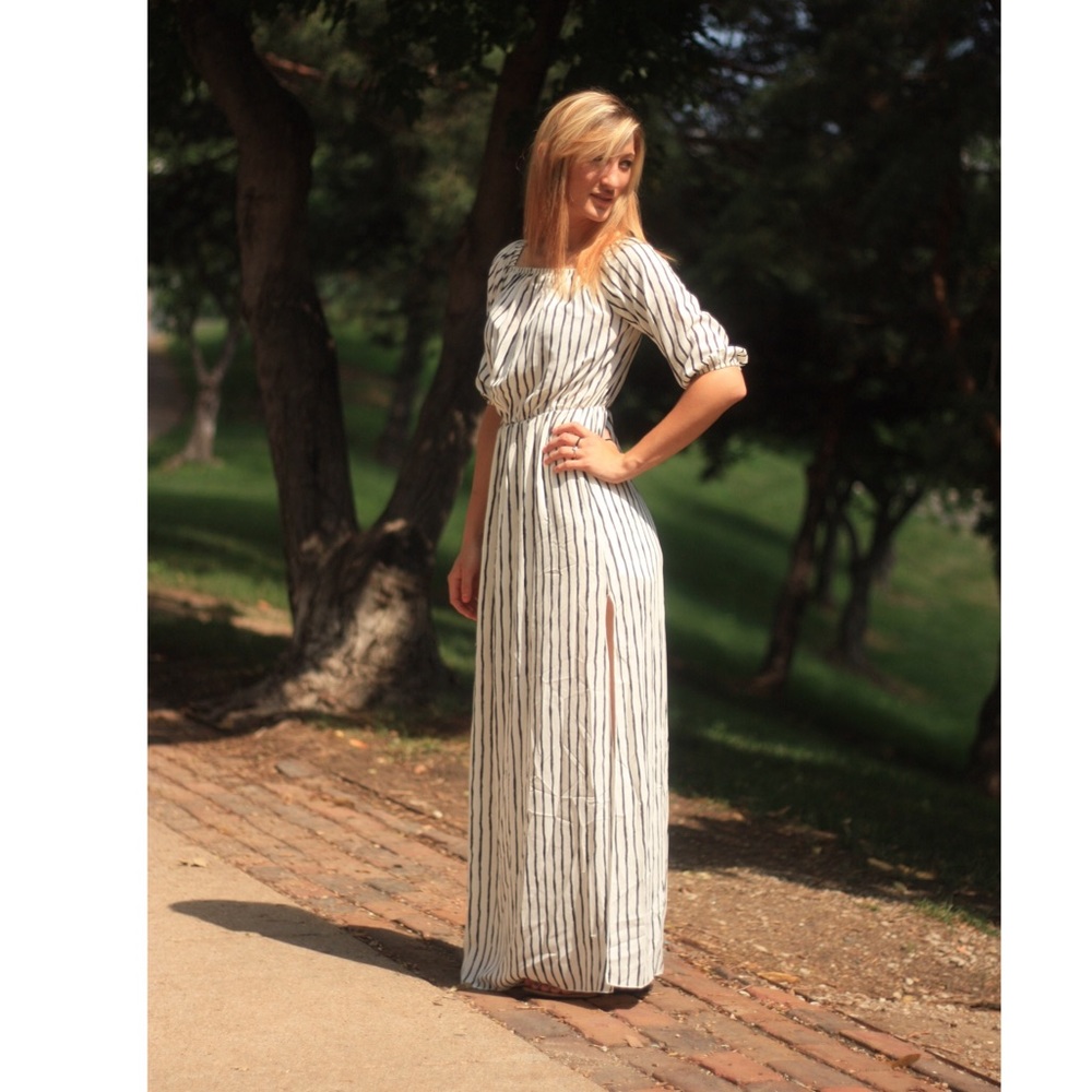 SOLD OUT Off the Shoulder Striped Dress